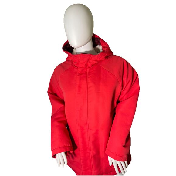 All In Motion Winter Jacket Women's Medium Parka Red Hooded Water Repellent M - Picture 1 of 6